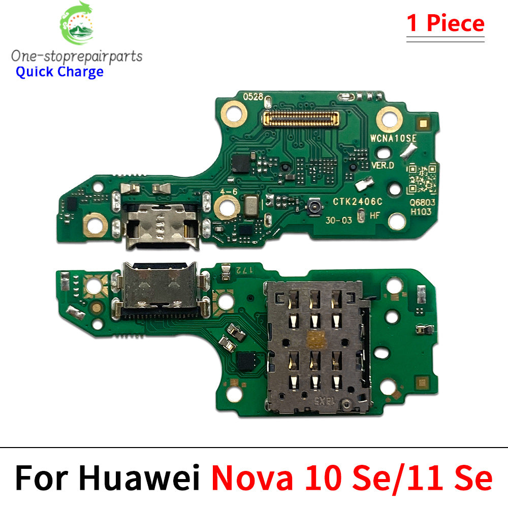USB Charge Port Jack Dock Connector Charging Board Flex Cable For Huawei Nova 10 11 11i 12 12i Pro Se Y60 Y61 Y70 Y71 Y90 Y91 Huawei phone repair parts