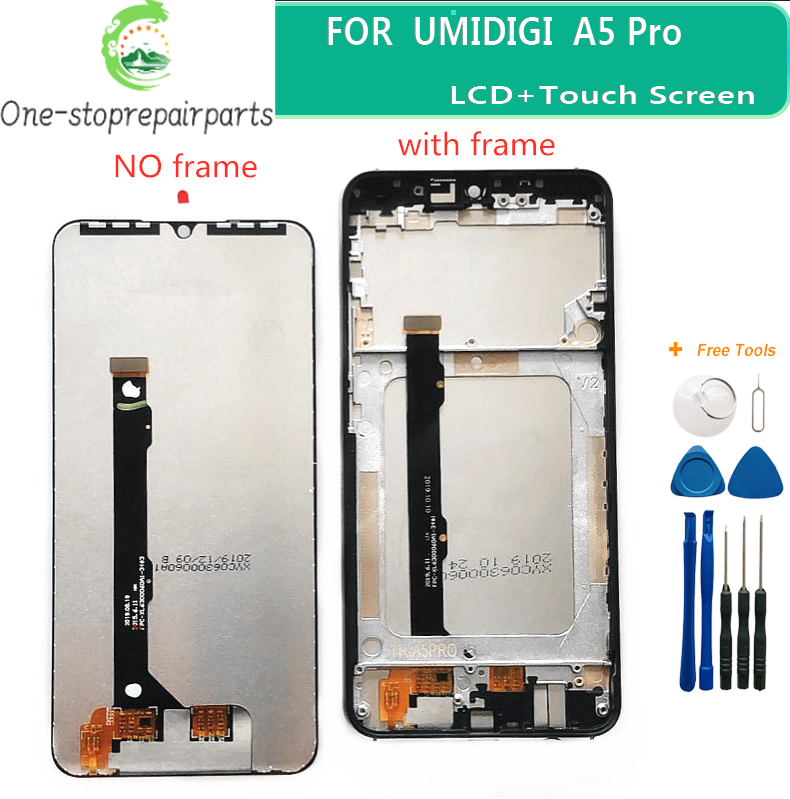 Original For UMIDIGI A5 PRO LCD Display+Touch Screen 100% Original LCD Digitizer Glass Panel Replacement For UMIDIGI A5pro LCD Umidigi phone repair parts