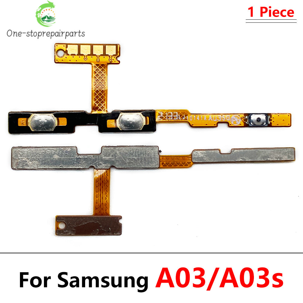 50Pcs, Power On Off Volume Side Button Key Flex Cable For Samsung A02 A02S A22 A32 A52 A72 A03s A03 A04 A04s A33 A53 A73 5G 4G Samsung phone repair parts