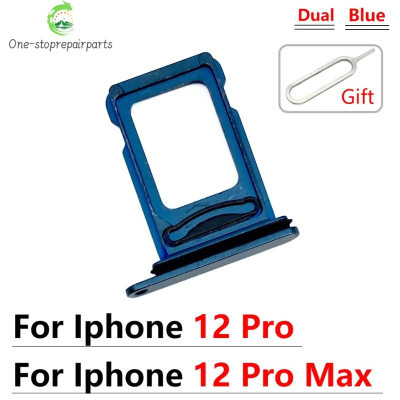 New For iPhone 12 Pro 12Pro Max Mini Dual SIM Card Tray Slot Holder Adapter Accessories iPhone phone repair parts