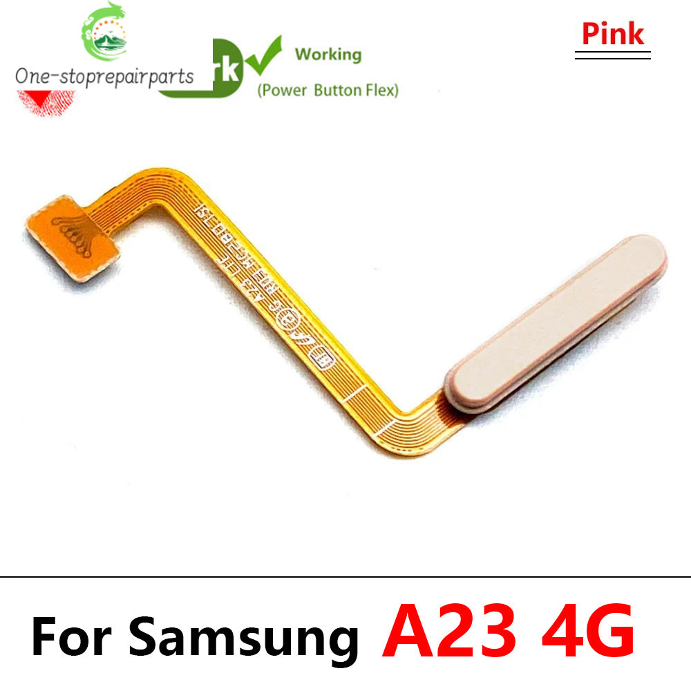 For Samsung A23 4G 5G A235F A236 A236B Home Button Fingerprint Sensor Flex With Power Key Button Flex Cable Samsung phone repair parts
