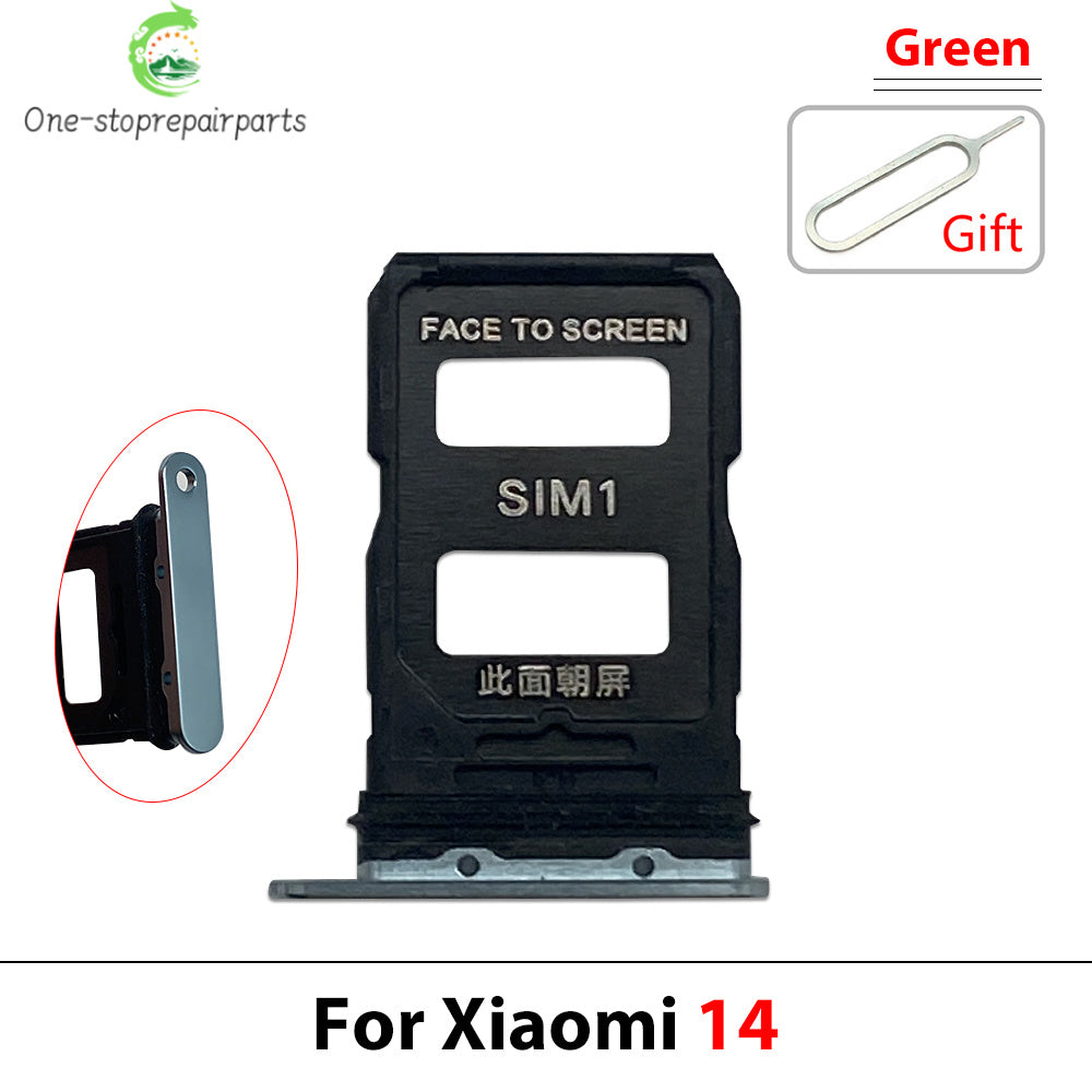 10Pcs/Lot, Micro Nano SIM Card Holder Tray Slot Holder Adapter Socket For Xiaomi Mi 14 14T 15 15T Pro Ultra  Xiaomi  Xiao mi phone repair parts