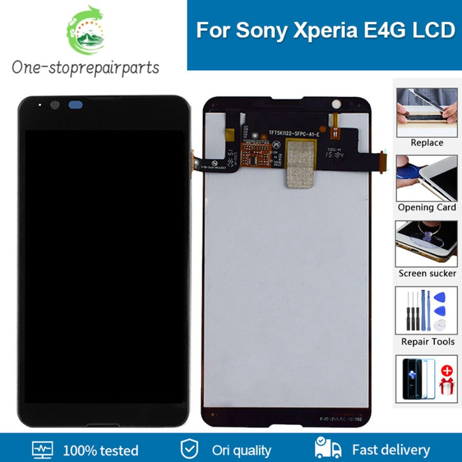 Original Display For Sony Xperia E4G LCD Touch Screen Digitizer Assembly Replacement For Sony E4G E2003 E2006 E2053 LCD + frame Sony phone repair parts
