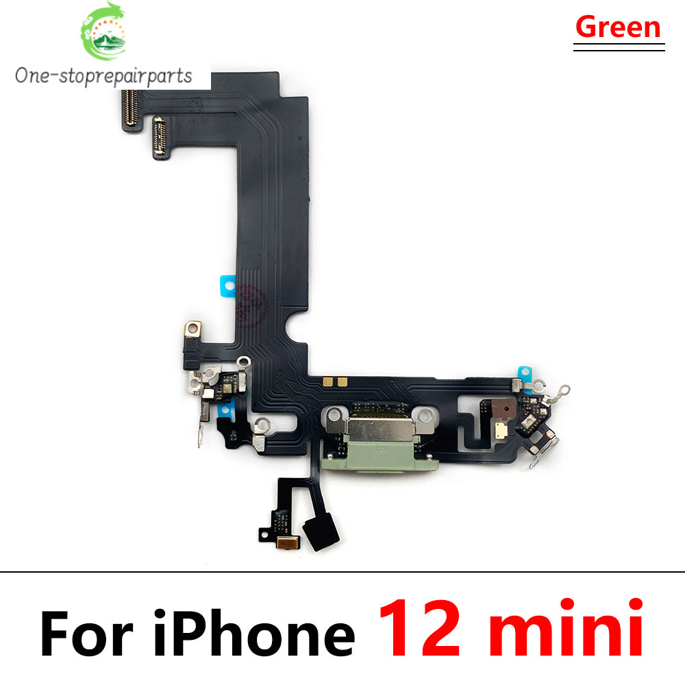 New USB Charging Port Charger Board Flex Cable For iPhone 12 Pro 12Pro Max Mini Dock Connector With Microphone iPhone phone repair parts
