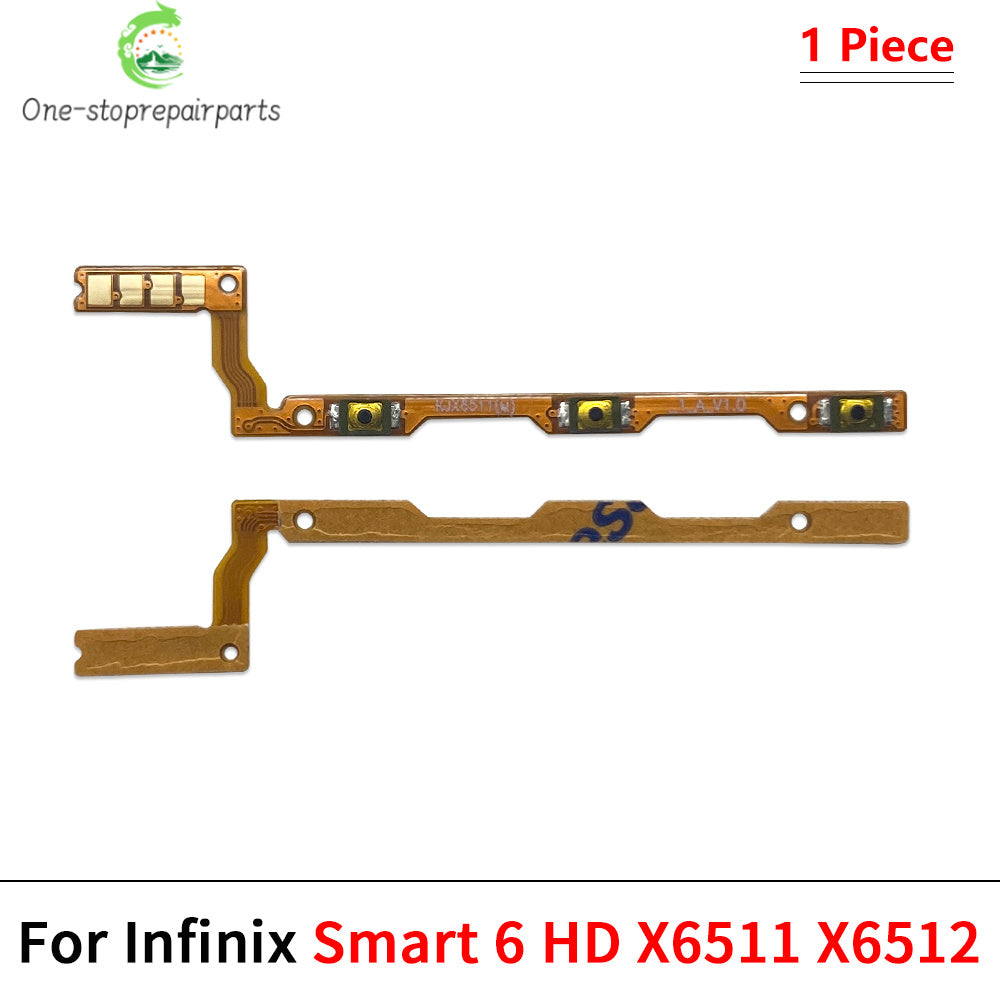 New Power on off Volume Key Button Flex Cable Ribbon For infinix Smart 3 4 5 6 7 8 9 Pro HD Plus X612 X627 X6511 X6517 X6516  infinix phone repair parts