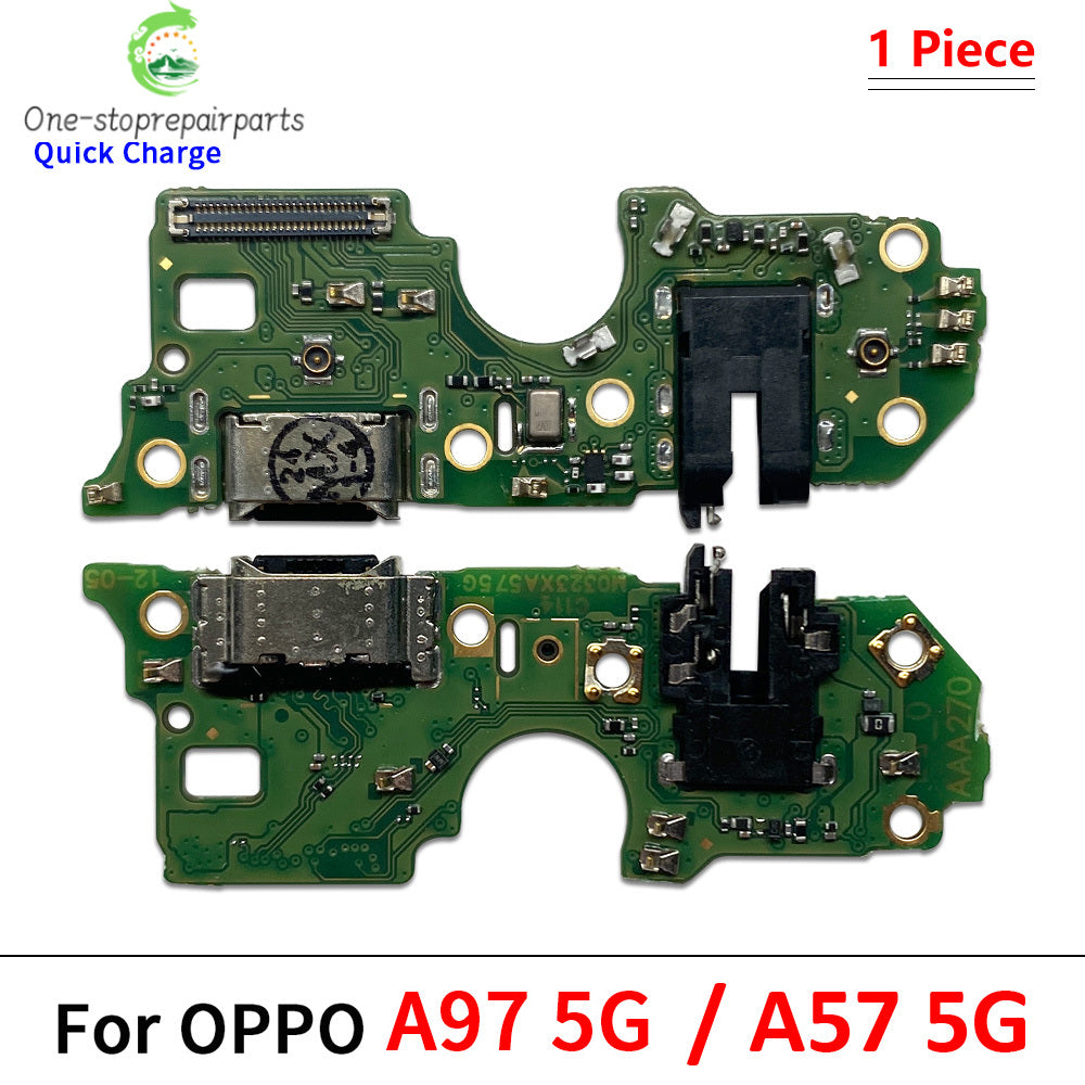 10Pcs USB Charger Charging Dock Port Connector Flex Cable For OPPO A17 A52 A92 A53 A54 A55 A56 A57 A58 A93 A94 A95 A96 A97 4G 5G OPPO phone repair parts