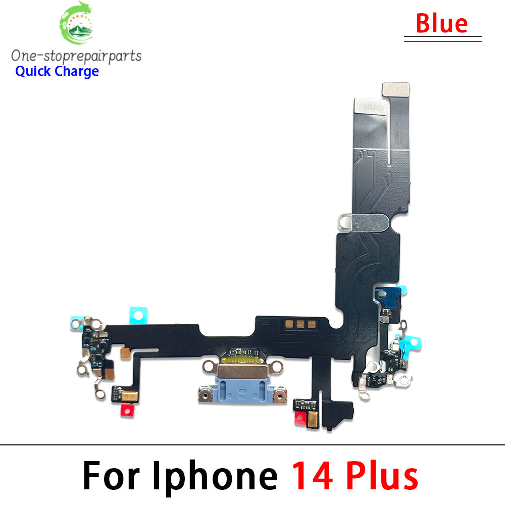 New For iPhone 14 Pro Max Plus USB Charging Port Dock Charger Connector Board With Microphone Flex Cable iPhone phone repair parts