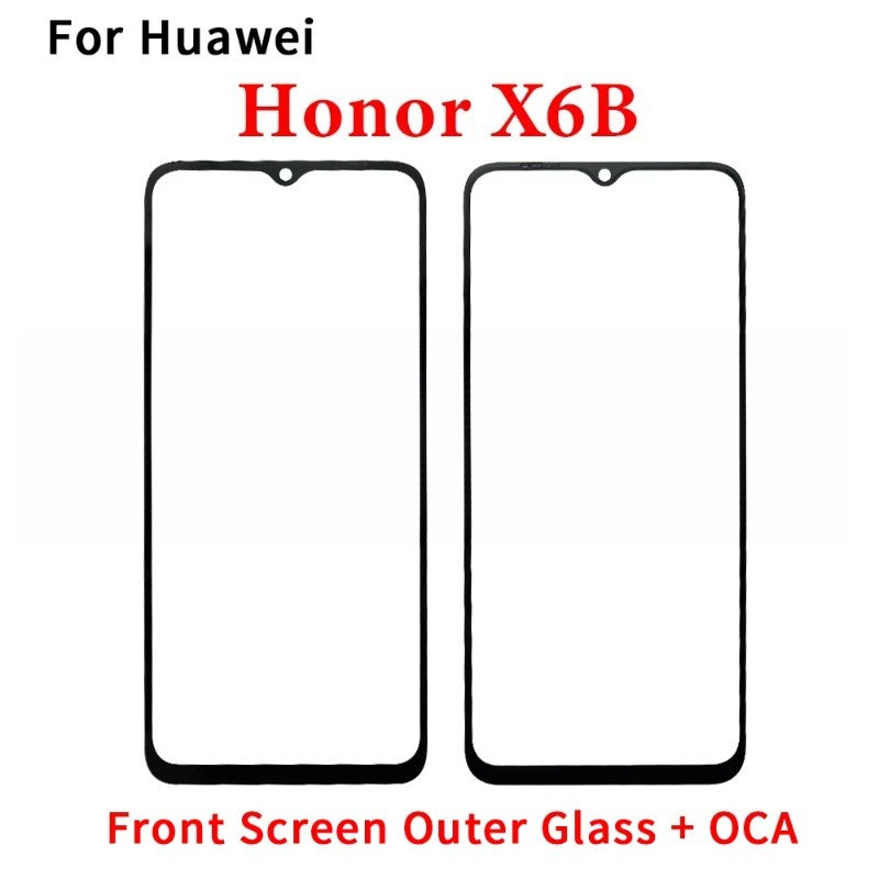 New GLASS + OCA LCD Front Outer Lens For Huawei Honor X5 X6 X6s X6A X6B X7 X7A X7B X8 X8A X8B X9 X9A X9B 4G 5G Touch Screen Huawei phone repair parts