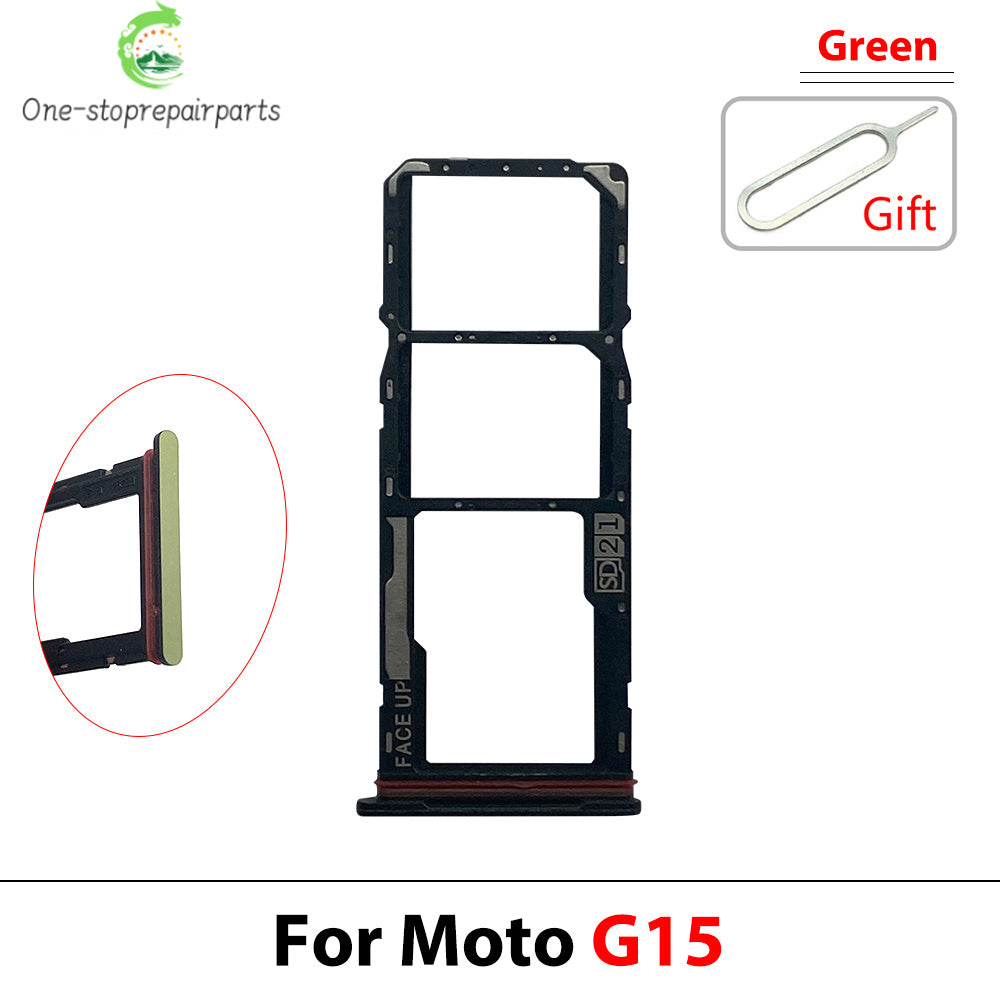 New For Motorola Moto G05 G15 G25 G75 G85 G56 G96 SIM Card Tray Slot Holder Adapter Accessories Motorola phone repair parts