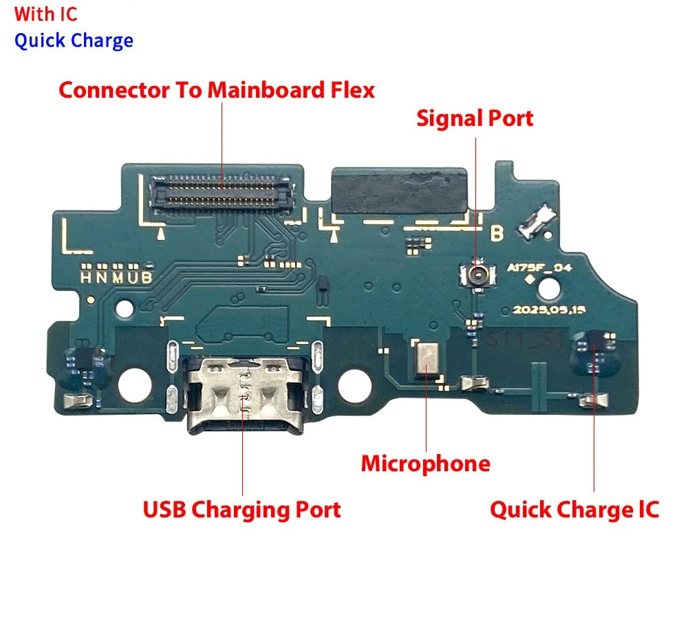 26Pcs, For Samsung A05 A05s A15 A25 A35 A06 A16 A26 A07 A17 4G 5G USB Charge Port Jack Dock Connector Charging Board Flex Cable Samsung phone repair parts