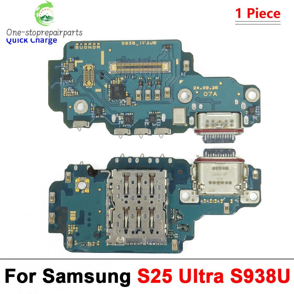 New USB Charger Dock Connector Charging Port Microphone Flex Cable For Samsung S21 S22 S23 S24 S25 Plus Ultra S21 Fe 5G S921U Samsung phone repair parts