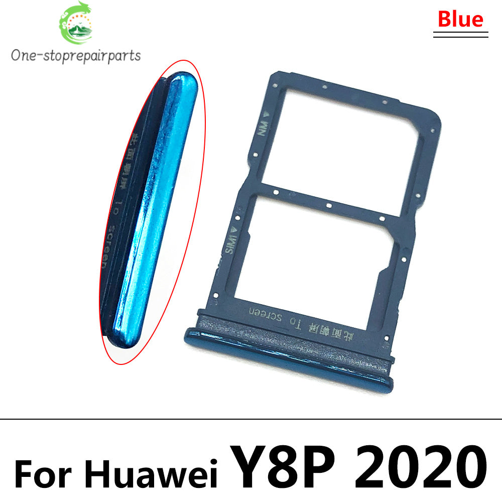 10Pcs/Lot, New For Huawei Y6 Y7P Y8P 2020 Y9 Prime 2019 SIM Card Tray Slot Holder Repairing Parts Huawei phone repair parts