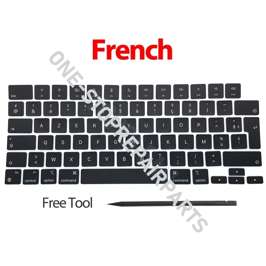 Laptop A2442 A2485 A2779 A2780 A2918 A2991 A2992 A2681 Keycaps Keys Key Cap set For Macbook Pro M1 M2 M3 14" 16" Keyboard Repair Macbook repair parts