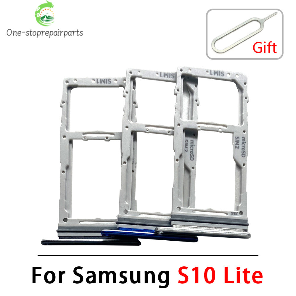 New SiM Tray For Samsung S10 Lite SIM Card Slot SD Card Tray Holder Adapter Samsung phone repair parts