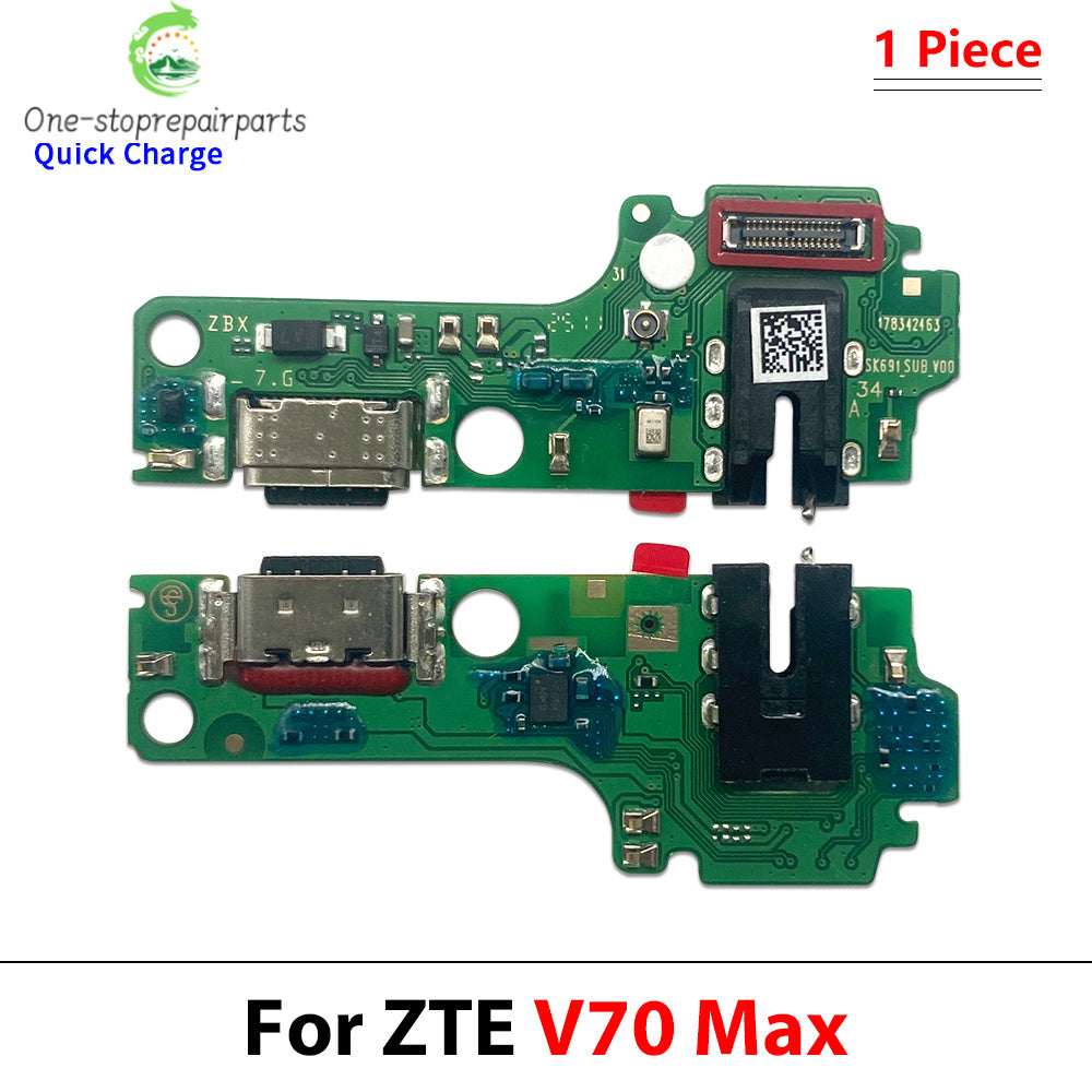 USB Charge Port Jack Dock Connector Charging Board Flex Cable For ZTE Blade V50 V60 V70 Smart Design Vita Max  ZTE phone repair parts