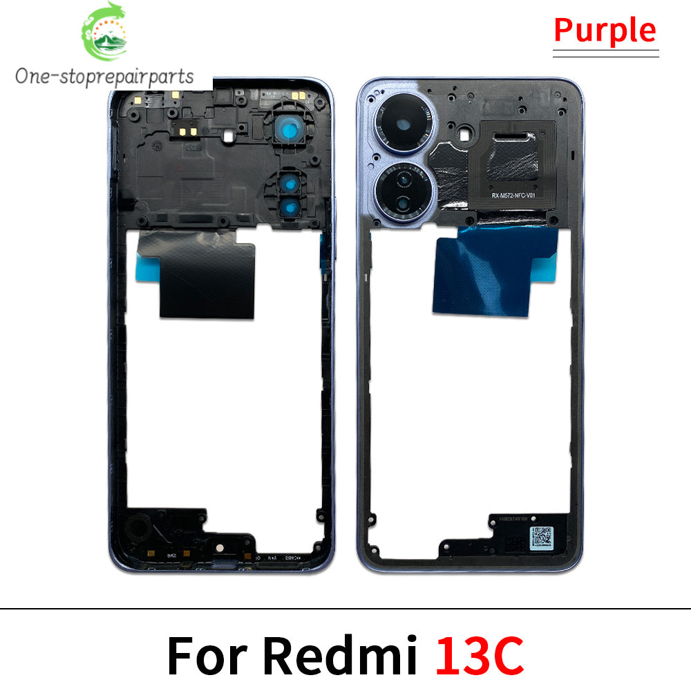 New Middle Frame For Xiaomi Redmi 12 13 13C 14C 4G 5G Door Housing Bezel Repair Parts Xiaomi  Xiao mi phone repair parts