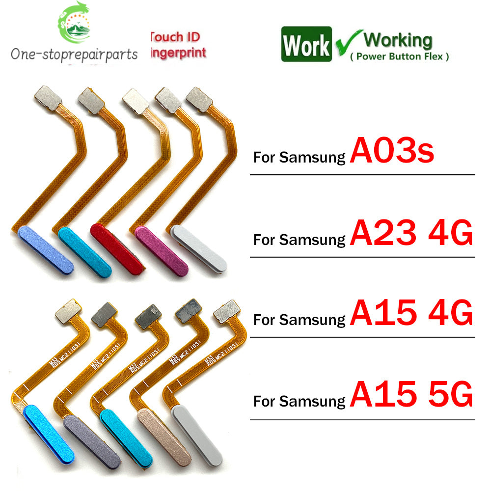 New For Samsung A15 A23 A03s 4G 5G Fingerprint Sensor Home Return Key Menu Button Flex Ribbon Cable Samsung phone repair parts