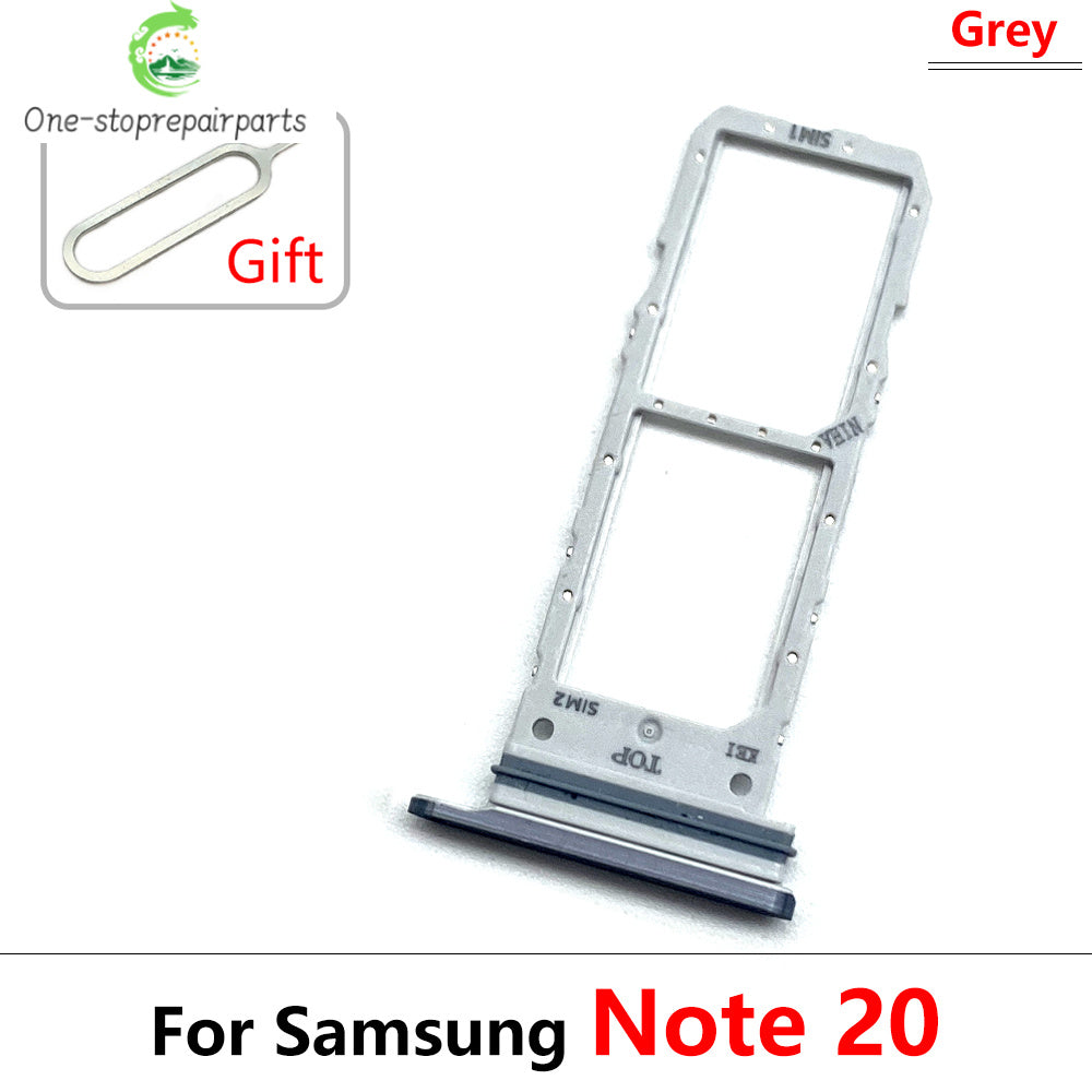 New Sim Card Tray Reader Socket Slot Holder For Samsung Note 10 Plus Lite / Note 20 Ultra Dual SIM Replacement Part Samsung phone repair parts