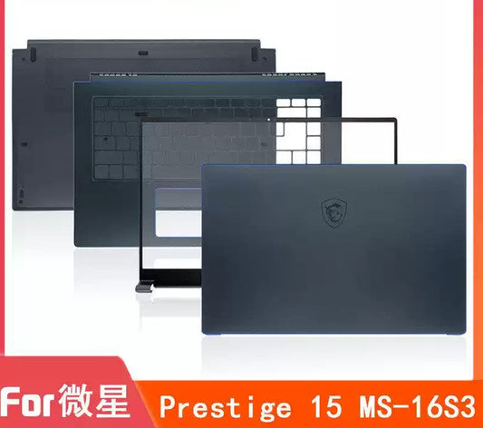 Cover case for MSI Prestige 15 P15 MS-16S3 MS-16S6 Lcd back housing bezel frame upper tpcase palmrest bottom lower cover hinge MSI laptop repair parts