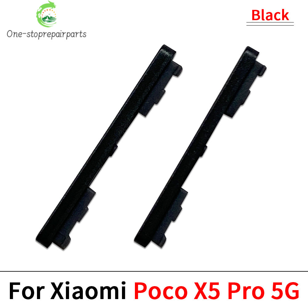 10Pcs/Lot, Side Keys Key Power and Volume Buttons For Xiaomi Poco X4 X5 X6 Pro 5G Replacement Parts  Xiaomi  Xiao mi phone repair parts