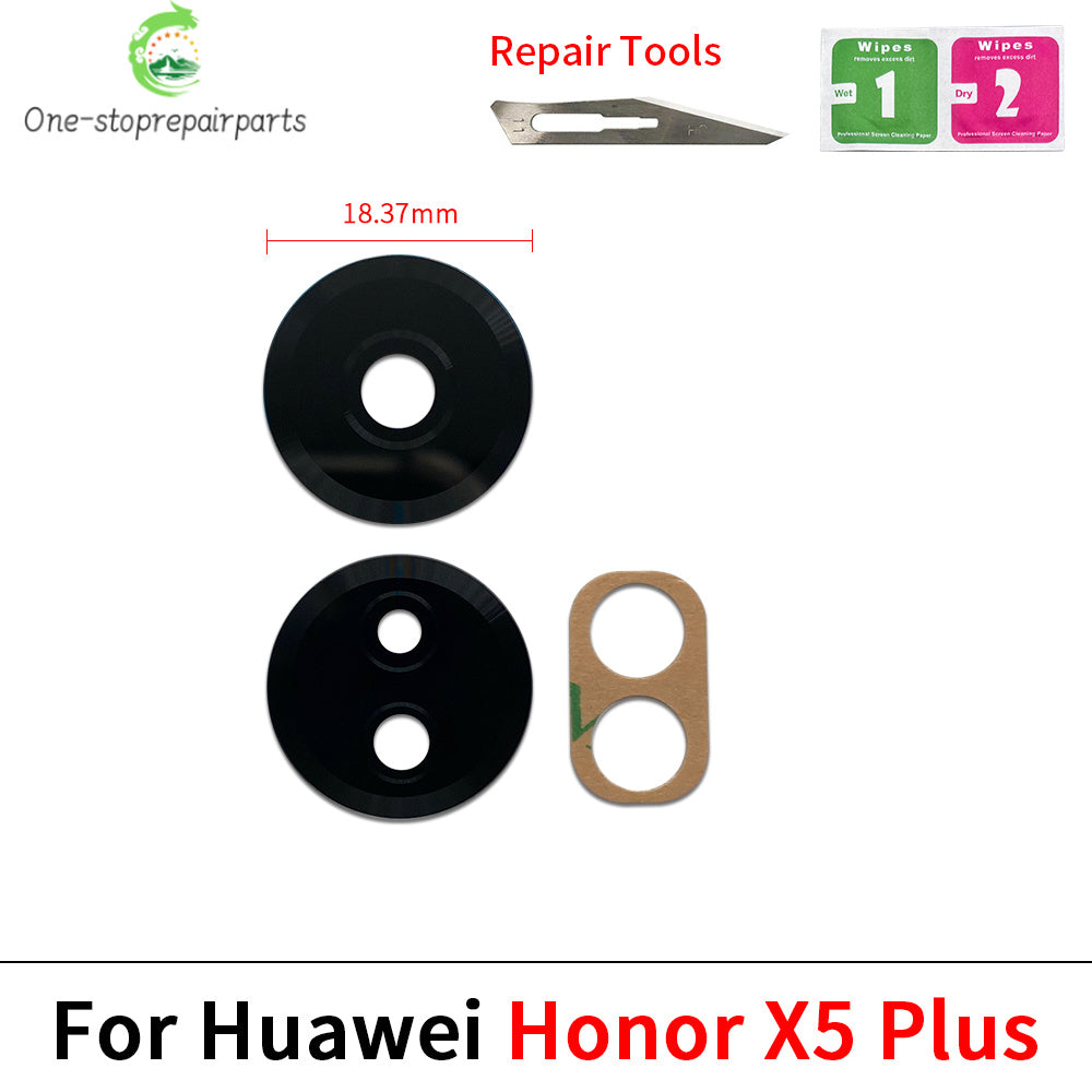 100Pcs, Back Rear Camera Glass Lens With Adhesive For Huawei Honor X5 X6 X6s X6A X6B X7 X7A X7B X8 X8A X8B X9 X9A X9B 4G 5G Huawei phone repair parts