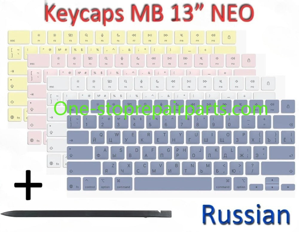 Laptop A3404 Keyboard Russian RU Russia Keycaps for Macbook Neo 13" Keys Key Cap Set Big & Small Enter Repair Kit  Macbook repair parts
