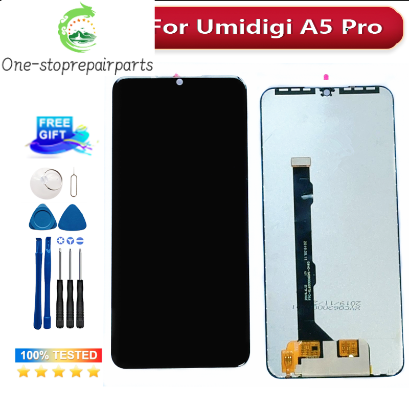100% Original 6.3" For Umidigi A5 Pro LCD Display Touch Screen Assembly 100%Tested For A 5 a5pro Smartphones Repair Parts+Tools Other brand Phone repair parts