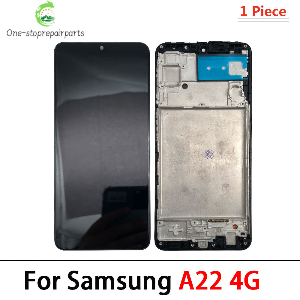 5Pcs, New Display Screen for Samsung A22 A32 A33 A53 4G 5G LCD Touch Screen Digitizer Assembly With Front Housing A Frame Samsung phone repair parts