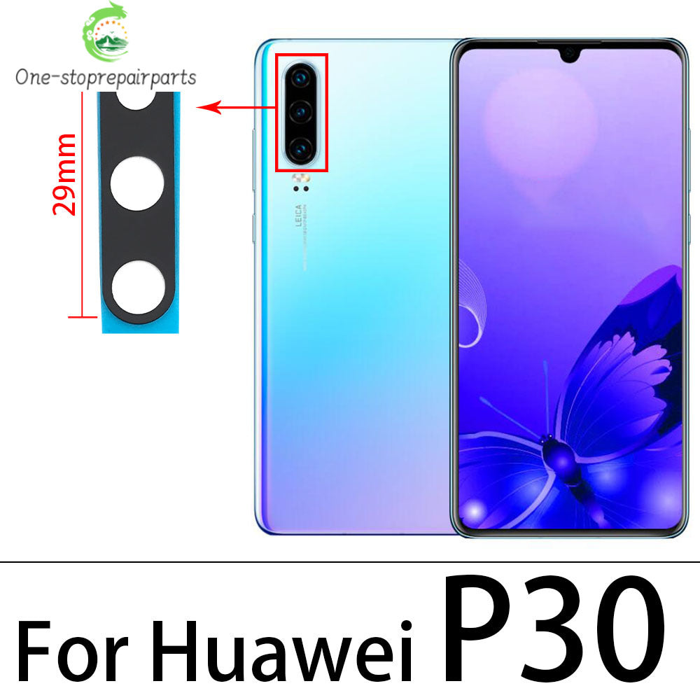 10Pcs/lot,  Back Rear Camera Glass Lens Cover With Adhesive For Huawei P20 P30 P40 P50 Pro Lite E 5G Huawei phone repair parts
