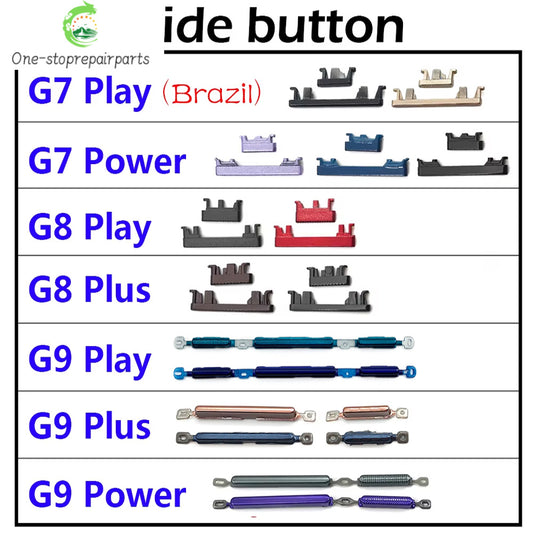 New Side Volume Button Power ON / OFF Buttton Key Set For Motorola Moto G9 G8 G7 Play Plus Power Lite Replacement Parts Motorola phone repair parts