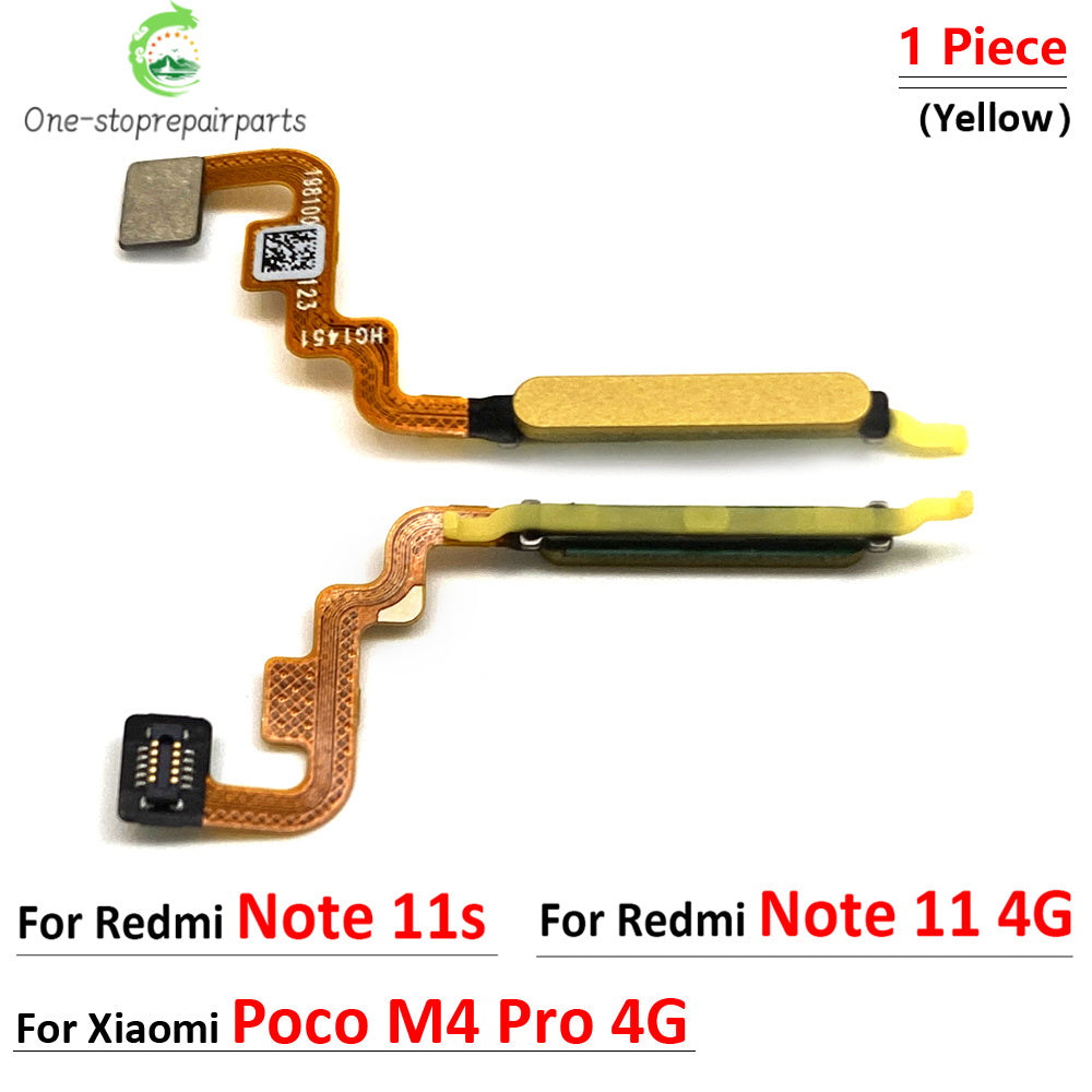 New Home Button FingerPrint Touch ID Sensor Flex Cable For Xiaomi Poco M4 Pro 4G 5G / Redmi Note 11 11s Pro Plus 4G 5G  Xiaomi  Xiao mi phone repair parts