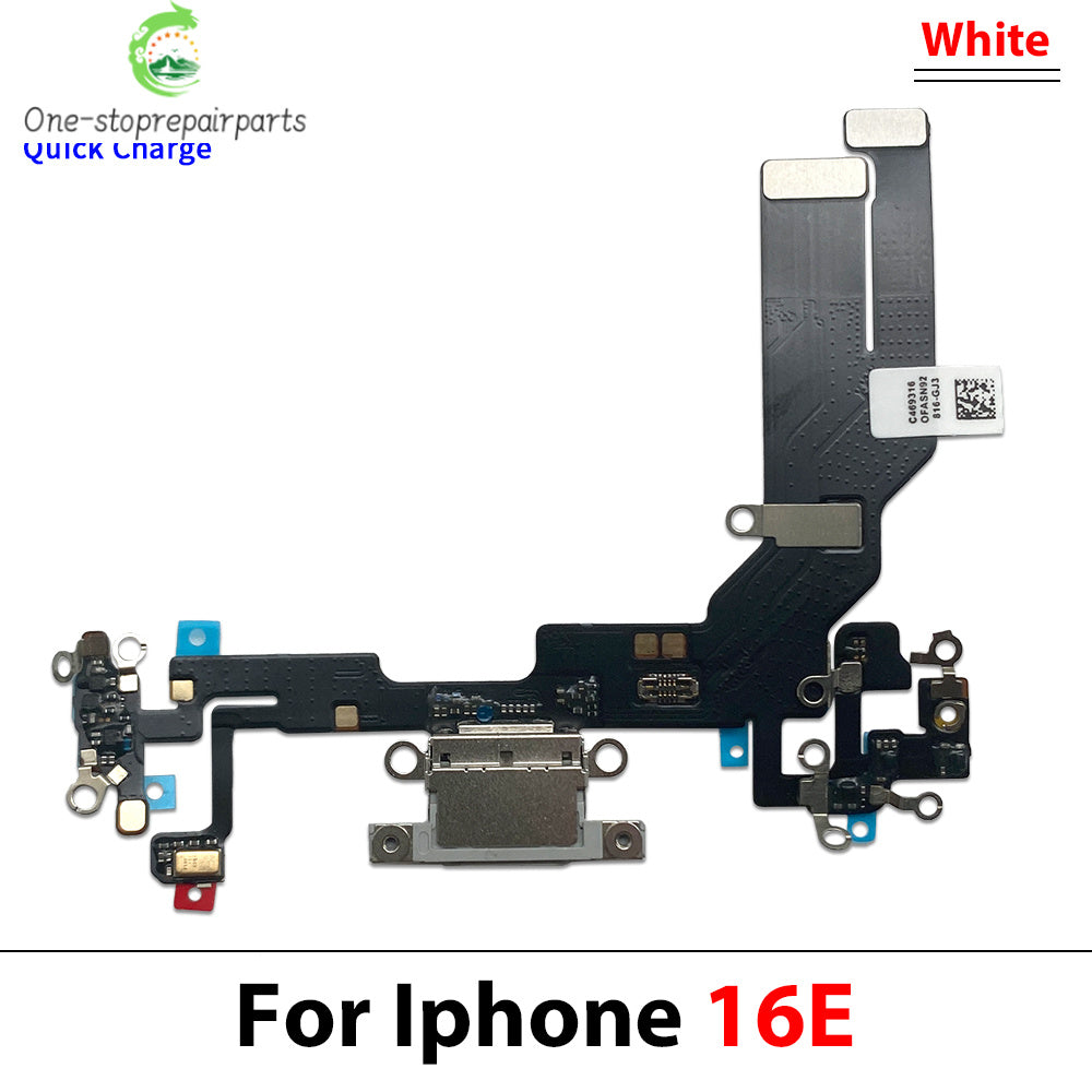 New For iPhone 17 / For iPhone 16E USB Micro Charger Charging Port Dock Connector Microphone Board Flex Cable iPhone phone repair parts