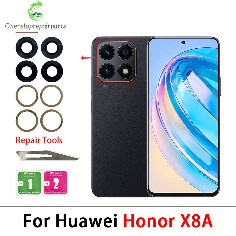 Camera Glass For Huawei Honor X5 X6 X6s X6A X6B X7 X7A X7B X8 X8A X8B X9 X9A X9B 4G 5G Rear Back Camera glass Lens With Adhesive Huawei phone repair parts