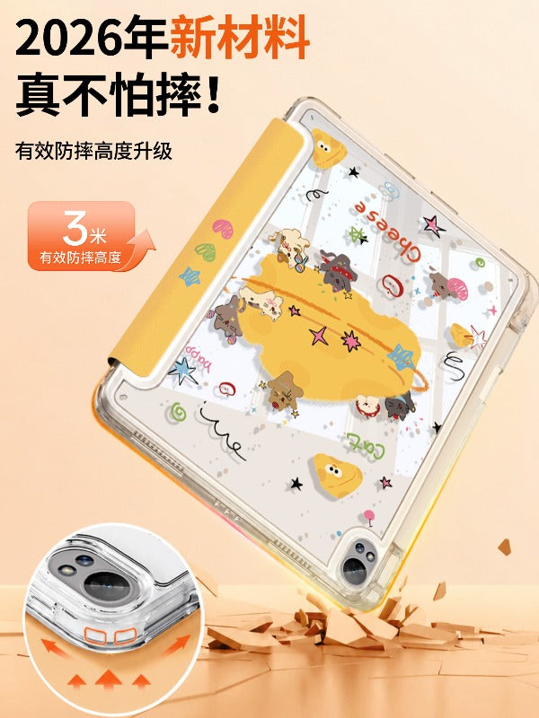For 2026 new huawei matepad115s protective case air12 tablet cover 11.5 with pen slot pro12.2 magnetic buckle se10.4 For glory x10 anti-drop 9/8 cheese cat Tablet Accessories