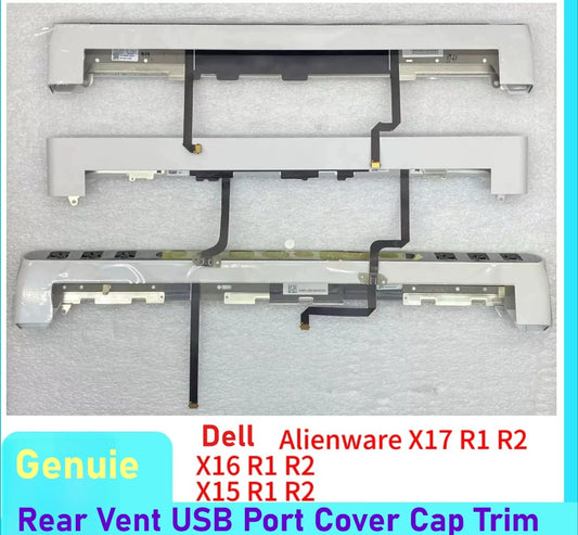 Rear Vent USB Port Cover Cap Trim for Dell Alienware X15 X16 X17 R1 R2 050XP3 045N52 05GFP7 MTFMH PM64R 0243GJ rear air outlet vent grille hinge tail trim cover Dell Laptop repair parts