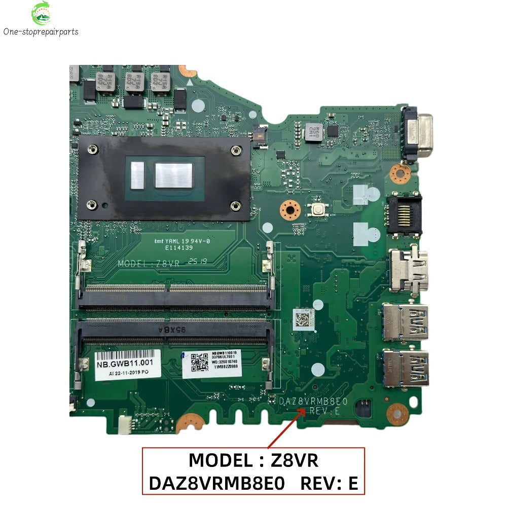 DAZ8VRMB8E0 For Acer Aspire E5-476G Laptop Motherboard With I3-7020U I5-8250U I7-8550U CPU MX130-2GB NB.GRB11.001 NB.GWB11.001 Acer laptop repair parts
