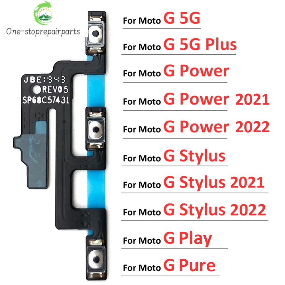 Power On Off Volume Side Button Key Flex Cable For Motorola Moto G 5G Plus Power Stylus Play Pure 2021 2022 Motorola phone repair parts
