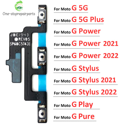 Power On Off Volume Side Button Key Flex Cable For Motorola Moto G 5G Plus Power Stylus Play Pure 2021 2022 Motorola phone repair parts