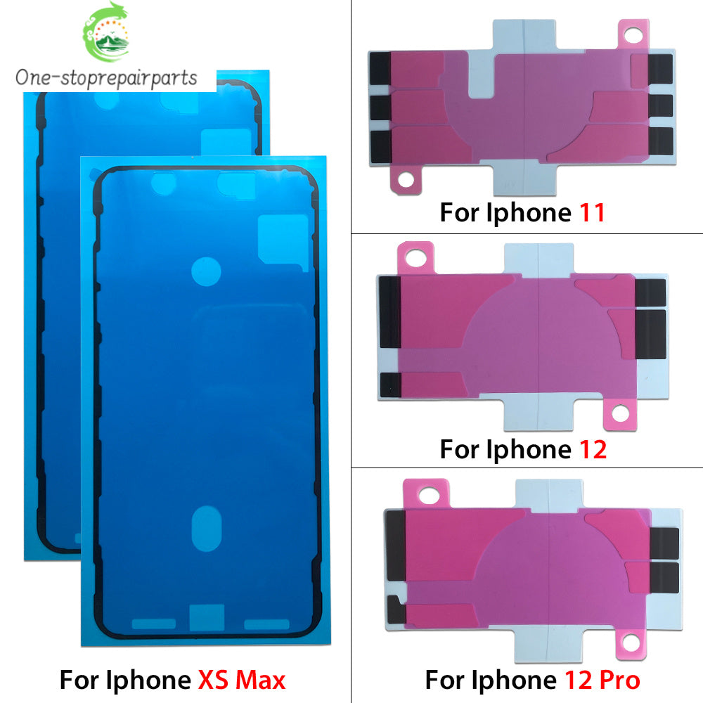 10Pcs, Waterproof Adhesive Sticker Screen Frame Bezel Seal Tape Battery Sticke For iPhone 11 12 13 14 15 16 Pro Max Plus X Xs iPhone phone repair parts