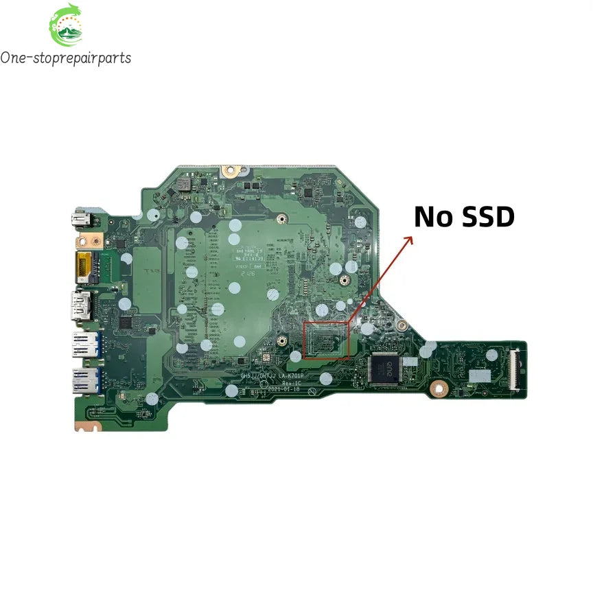 LA-K701P For Acer N20C5 Extensa 215-32 Aspire A115-32 A315-35 Laptop Motherboard With N4500 N5100 N6000 CPU DDR4 NB.A6L1.002 Acer laptop repair parts