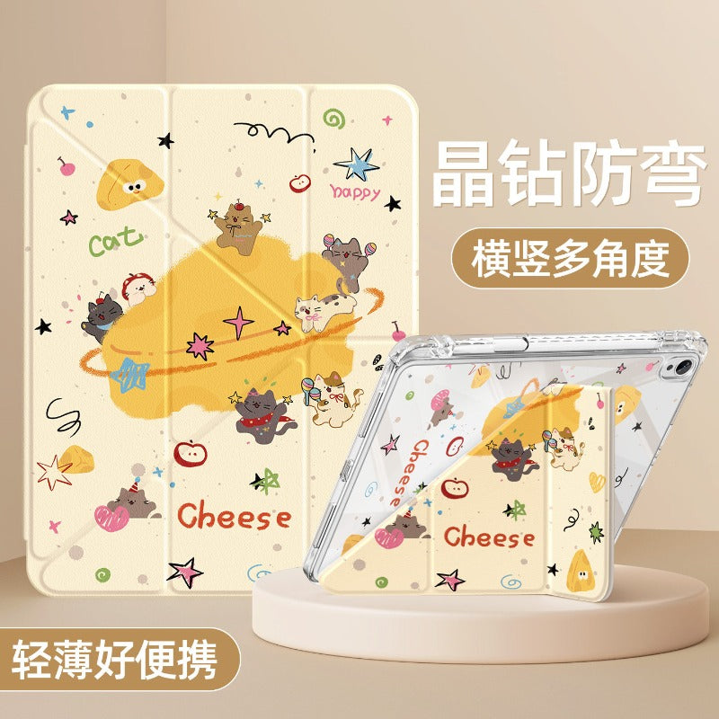 For 2026 new huawei matepad115s protective case air12 tablet cover 11.5 with pen slot pro12.2 magnetic buckle se10.4 For glory x10 anti-drop 9/8 cheese cat Tablet Accessories