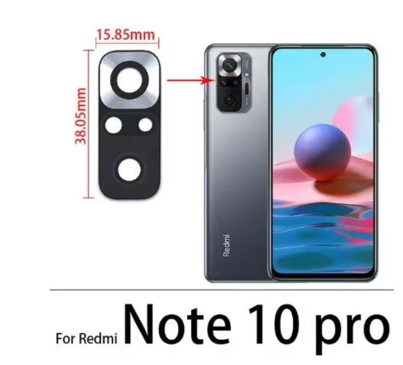 100Pcs, Back Rear Camera Glass Lens For Redmi Note 10 10s 11 12 13 Pro Plus 4G 5G With Adhesive Sticker Samsung phone repair parts