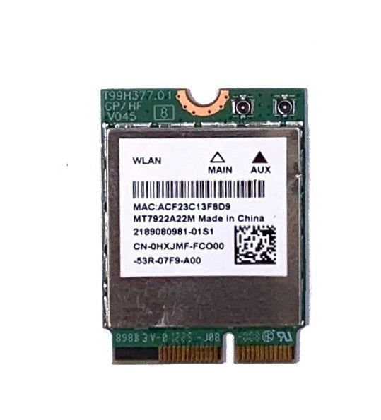 Dell Wireless 5.2 Bluetooth Card - M.2 Form Factor - Mediatek MT7922 HXJMF Dell laptop repair parts
