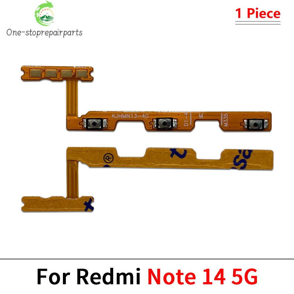Power On Off Volume Side Button Key Flex Cable For Xiaomi Redmi Note 13 14 15 Pro Plus 4G 5G Xiaomi  Xiao mi phone repair parts