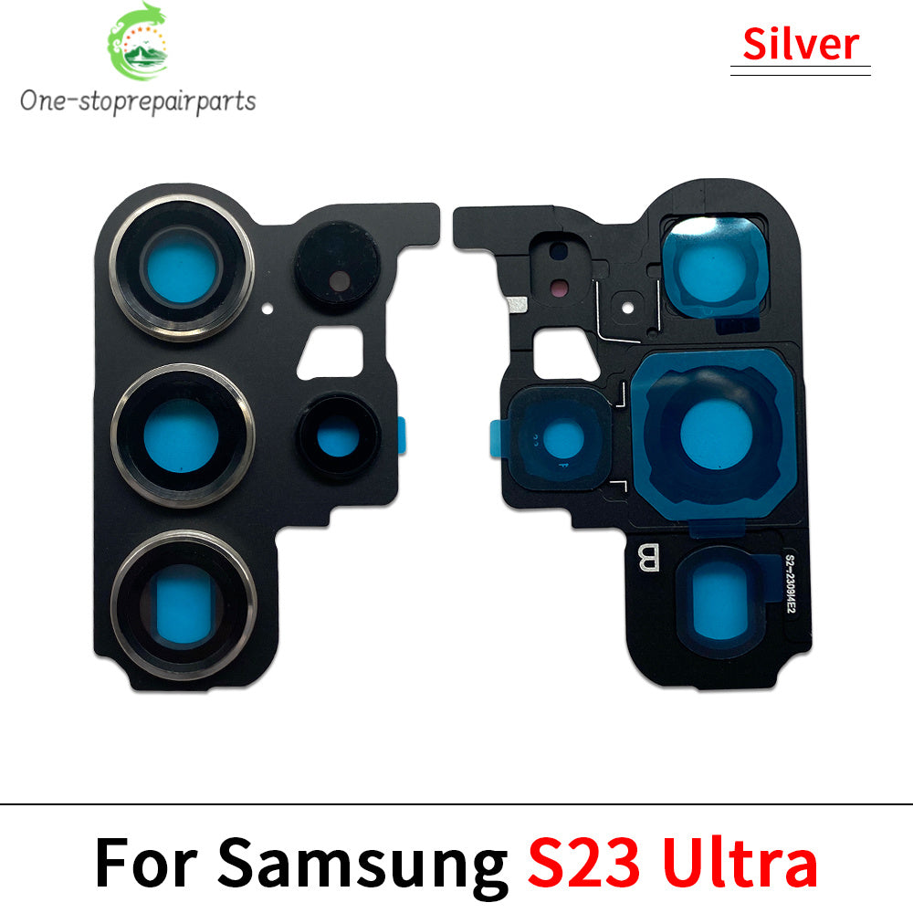 New Housing Back Rear Camera Glass Lens With Cover Frame Holder For Samsung S22 S23 Plus Ultra Samsung phone repair parts