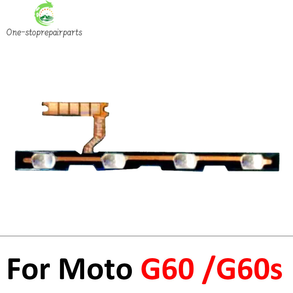 50Pcs, Power On Off Volume Side Button Key Flex Cable For Moto G10 G20 G30 G100 G50 G60 G60s G31 G51 G22 G32 G52 G62 G13 G23 5G Motorola phone repair parts