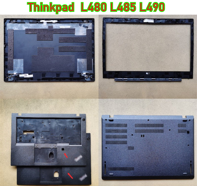 Cover case for Lenovo Thinkpad L480 L485 L490  lcd back housing bezel upper palmrest lower bottom hing cover 01LW315 02DM325 5CB0W66971 5CB0W74087 02DM330 01LW319 Lenovo laptop repair parts