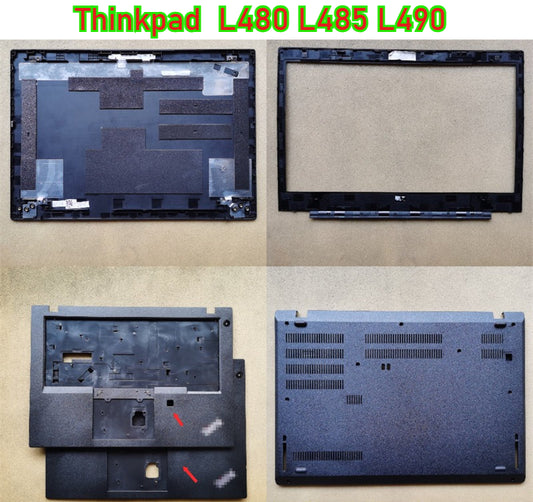Cover case for Lenovo Thinkpad L480 L485 L490  lcd back housing bezel upper palmrest lower bottom hing cover 01LW315 02DM325 5CB0W66971 5CB0W74087 02DM330 01LW319 Lenovo laptop repair parts