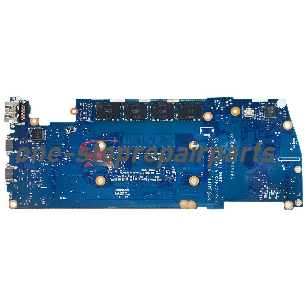 For ASUS ZenBook 14 13 UX425EA Motherboard UX325EA I5 I7 11th CPU and 8GB RAM 100% Test Ok U4700EA U3700EA BX425E UX325/425EA ASUS laptop repair parts