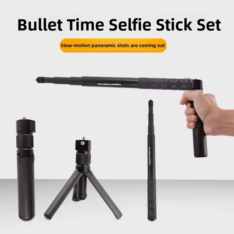 Bullet Time Rotating Handle Tripod Stand for Insta360 X5 X4 Air X3/ DJI Osmo 360 Panoramic Action Digital Camera Accessories